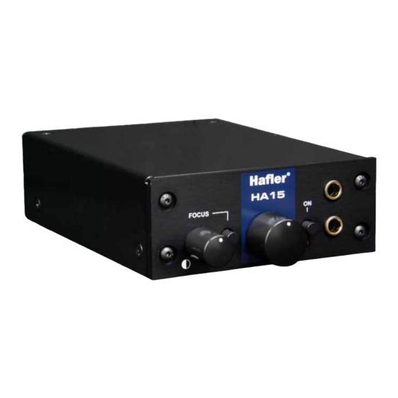Hafler HA15 User Manual