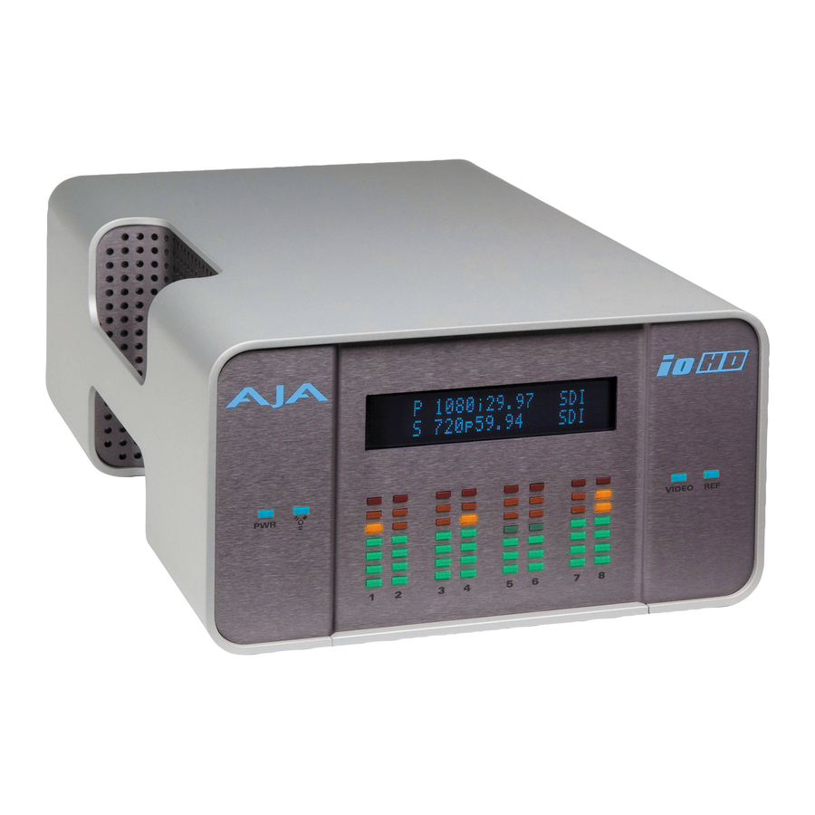 AJA io hd Installation And Operation Manual