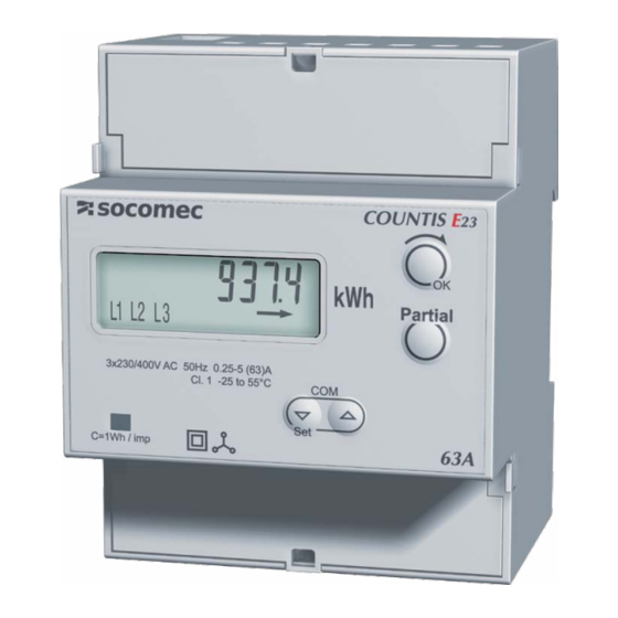 socomec COUNTIS E23 Quick Start