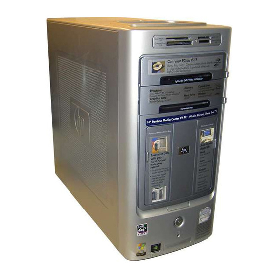 HP Media Center,Pavilion Media Center m7580 Quick Setup