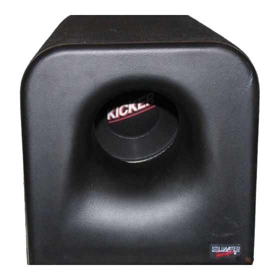 Kicker KSR100 Manual