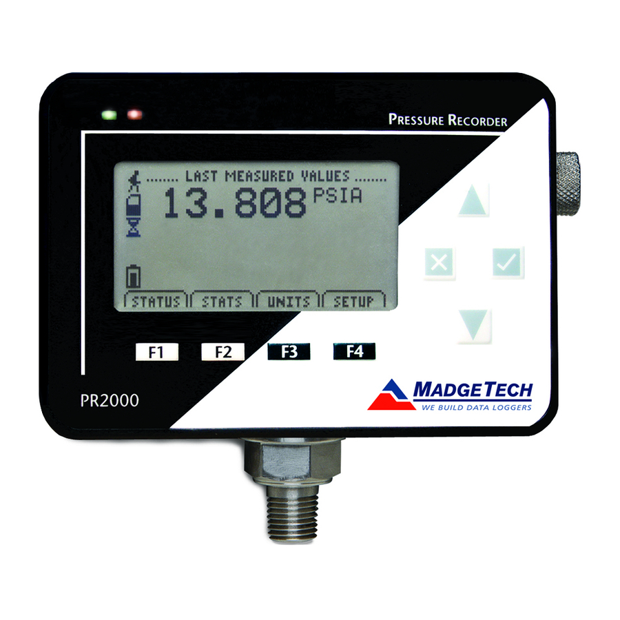 MadgeTech PR2000 Data Logger Manual