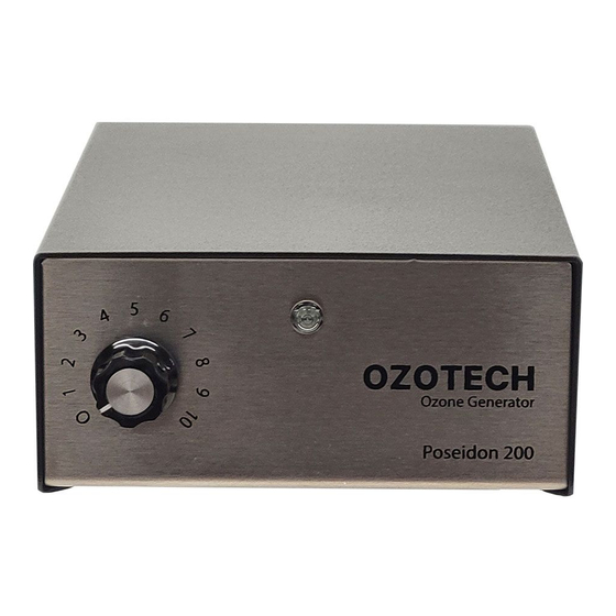 Ozotech Poseidon 200 Installation & Service Manual