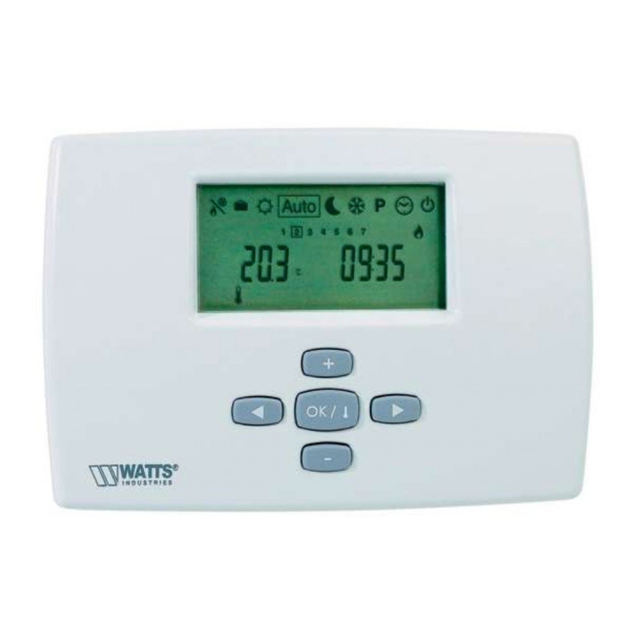 Watts Industries MILUX RF - Chrono-Thermostat User Guide