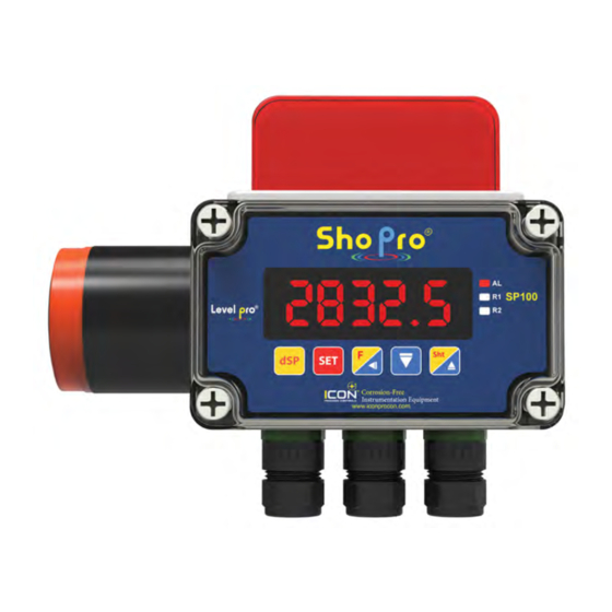 Icon Process Controls LevelPro ShoPro Series Manuals