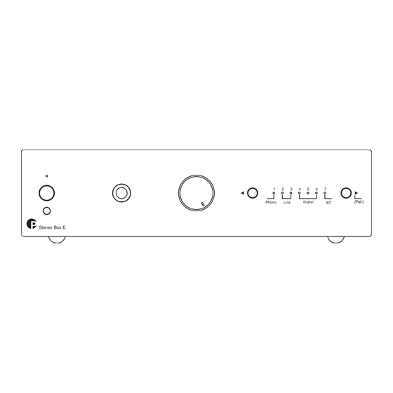 Pro-Ject Audio Systems Stereo Box E Instructions For Use Manual