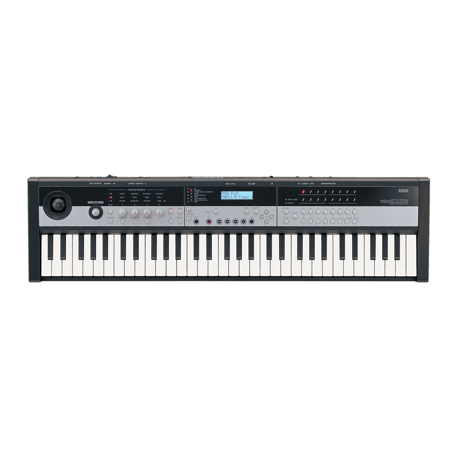 Korg microSTATION Operation Manual