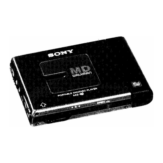 Sony MZ-E2 Service Manual