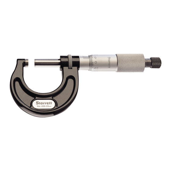 Starrett 436.1 User Manual