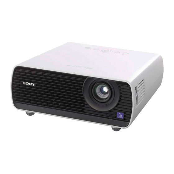 Sony VPL-EX100 Operating Instructions Manual