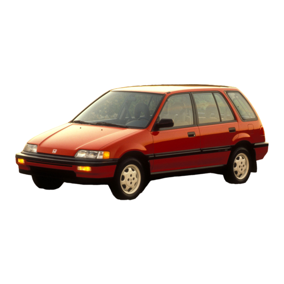 Honda Civic Wagon 4WD 1990 Manuals