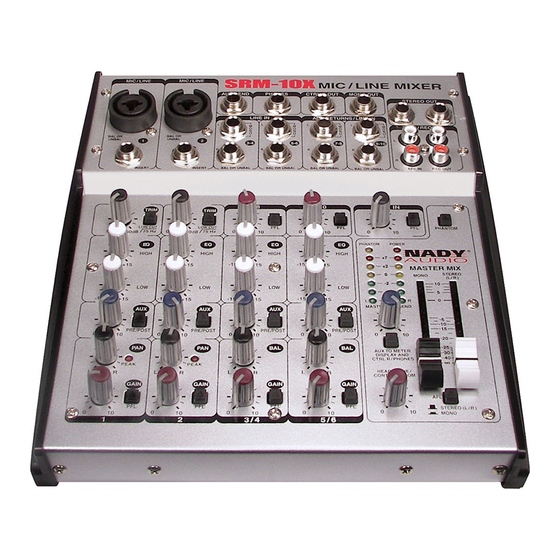 Nady Audio SRM-10X Manuals