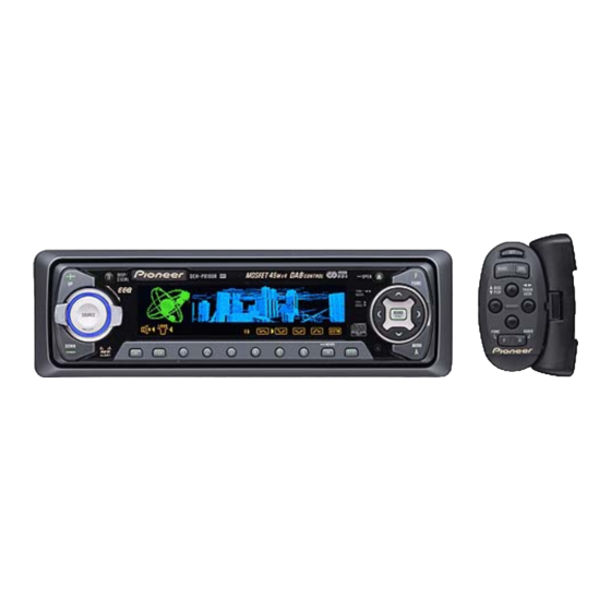 Pioneer DEH-P8100R Manual