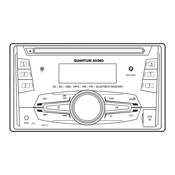 Quantum Audio QA40BT Operation Manual