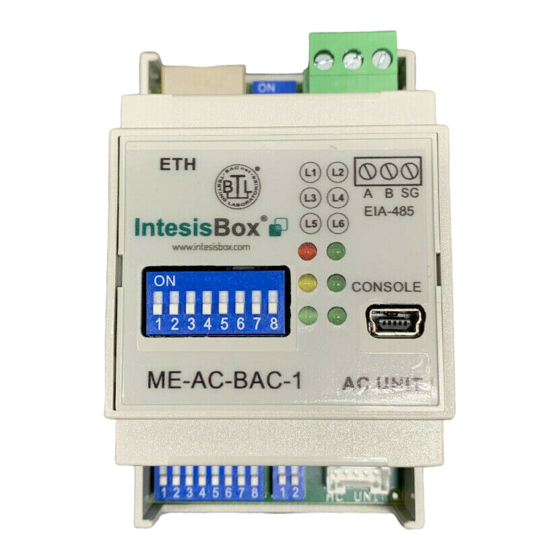 IntesisBox ME-AC-BAC-1 Installation Instructions