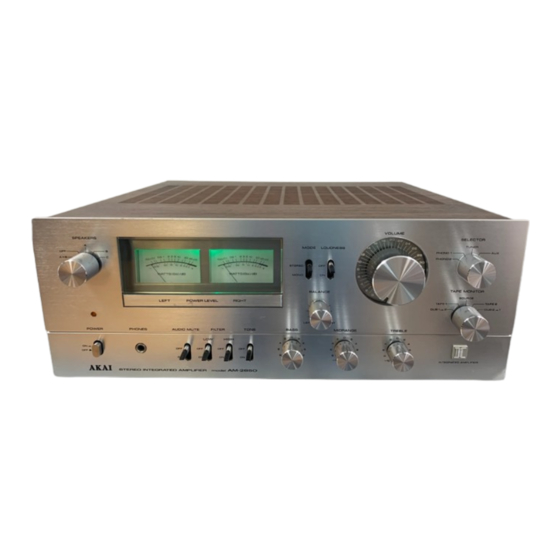Akai AM-2850 Preliminary Service Manual