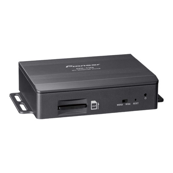 Pioneer AVIC-F260-2 Owner's Manual