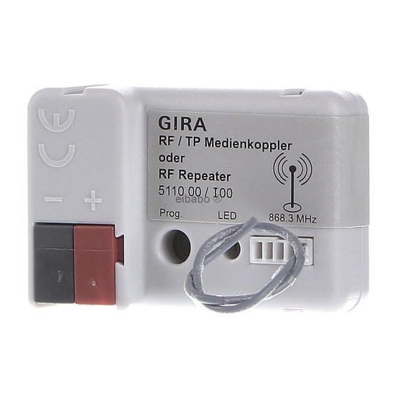 Gira 5110 00 Operating Instructions