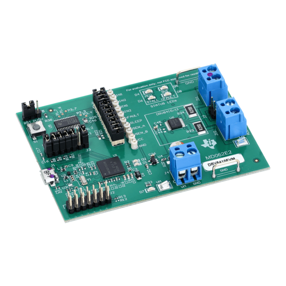 Texas Instruments DRV8410EVM User Manual