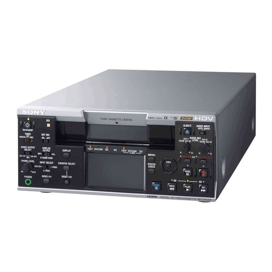 Sony HVR-M25AP Operating Instructions Manual