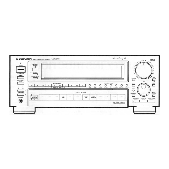 Pioneer VSX-D1S Service Manual
