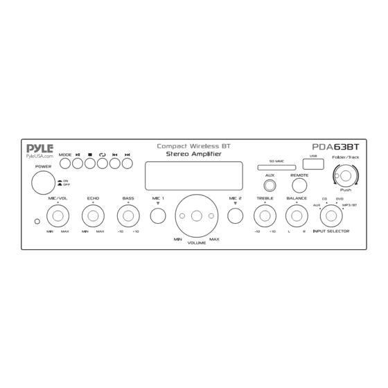 Pyle PDA63BT User Manual