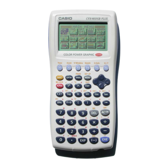 Casio CFX-9850GC PLUS User Manual