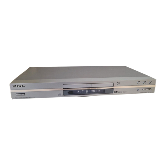 Sony DVP-NS765P Operating Instructions Manual