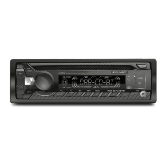 Caliber RCD 237DAB-BT Quick Start Manual