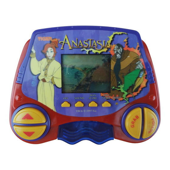 Tiger Electronics Anastasia Electronic LCD Game Instructions Manual