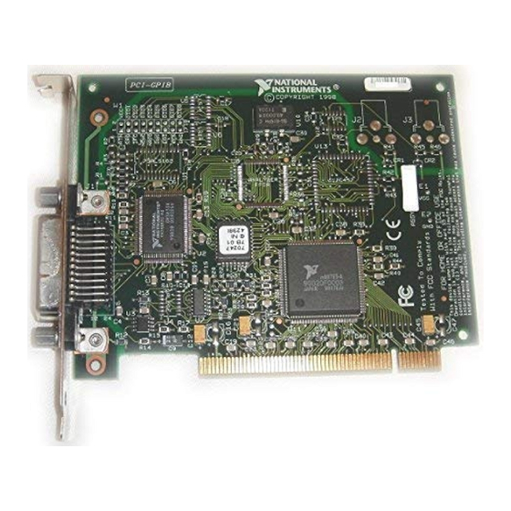 National Instruments NI PCI-GPIB Installation Manual