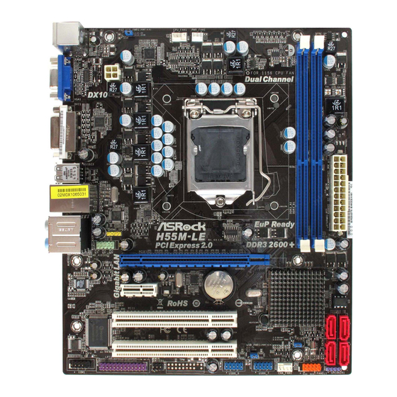 ASROCK H55M LE - V 1.0 - 01-2010 User Manual