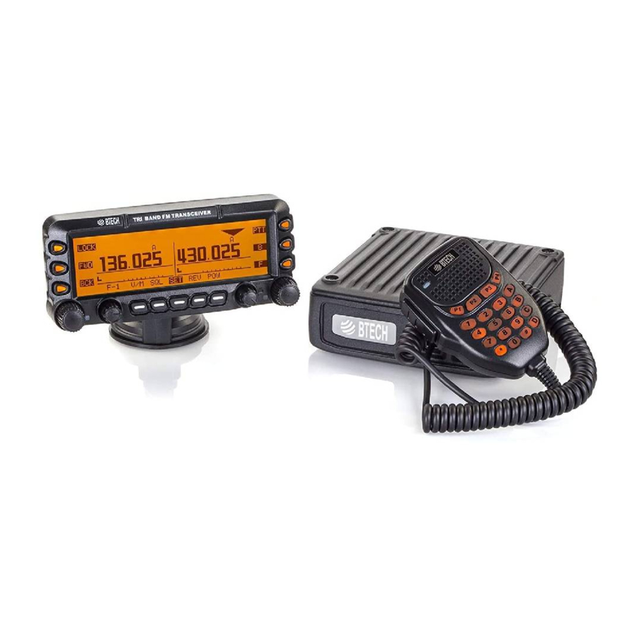 BTECH UV-50X3 Series Mobile Radio Manuals