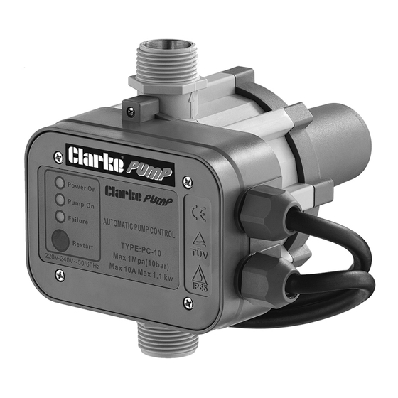 Clarke EPC800 Water Pump Control Manuals