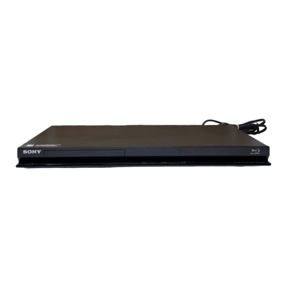 Sony BDP-S270 Operating Instructions Manual