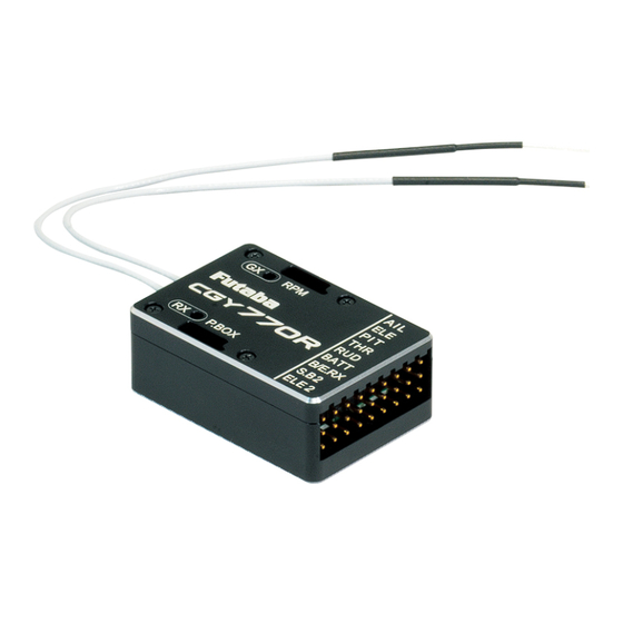FUTABA CGY770R Abbreviated Setting Instructions