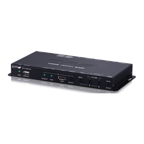 CYP PUV-1620A-RX Operation Manual
