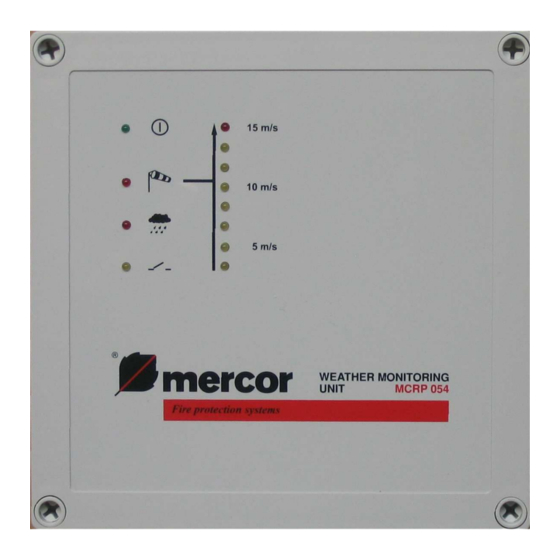 mercor MCRP 054 User Instruction Manual