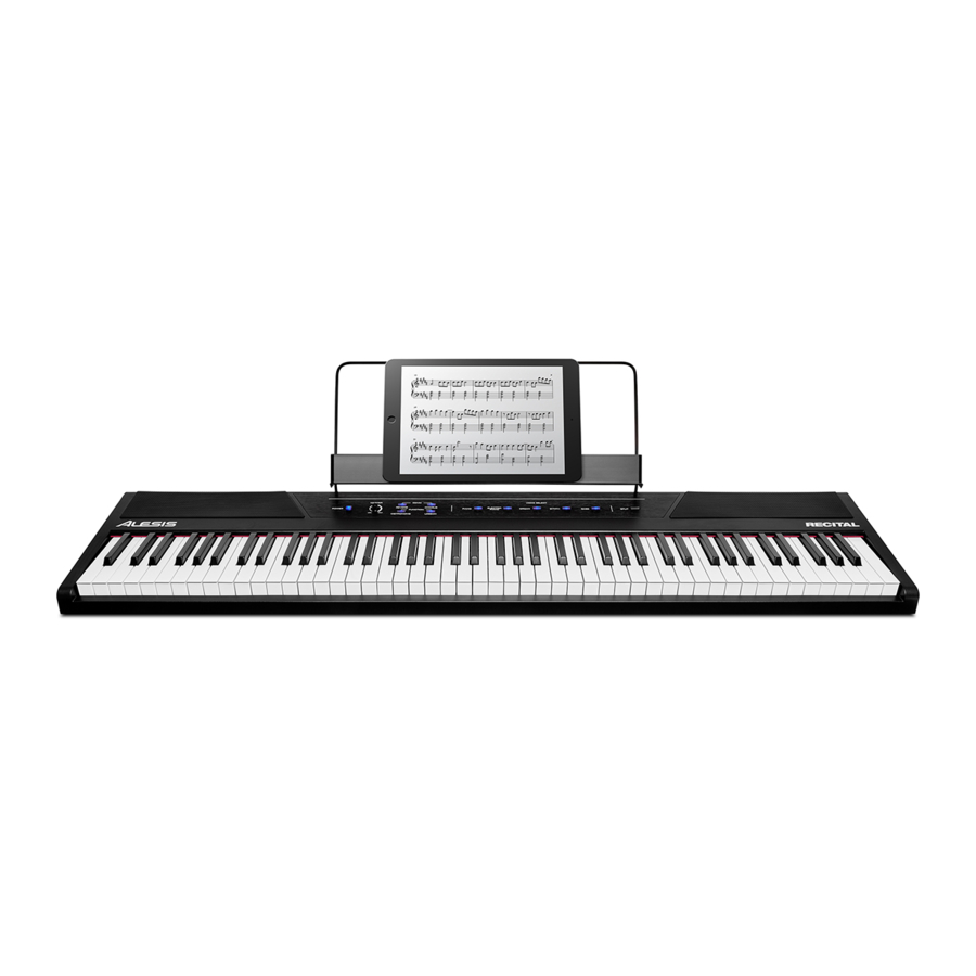 Alesis Recital - Digital Piano Manual