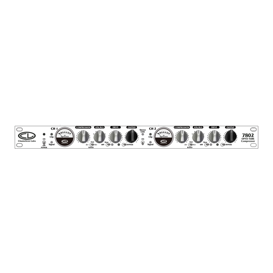 Chameleon Labs 7802 Owner's Manual