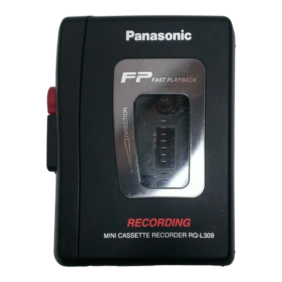 Panasonic RQ-L309 Operating Instructions