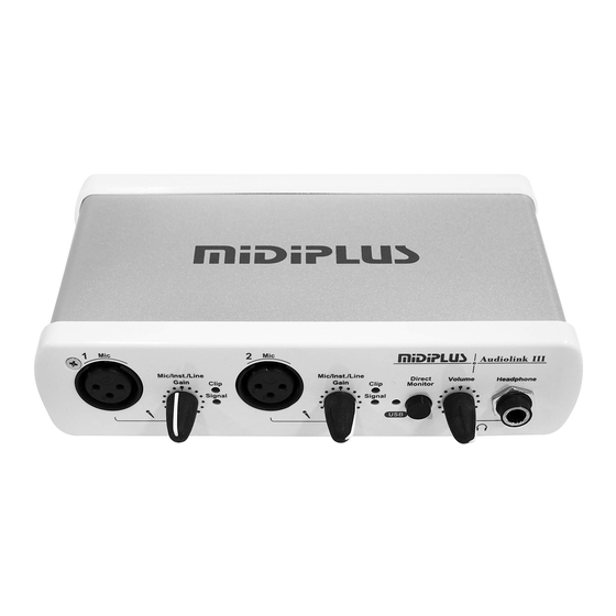 midiplus Audiolink III Owner's Manual