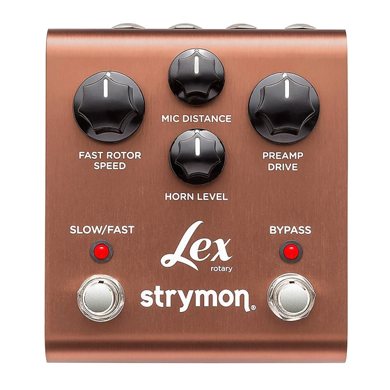 Strymon Lex rotary User Manual