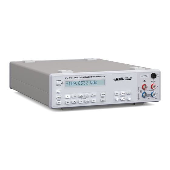 Hameg HM8112-3S Manual