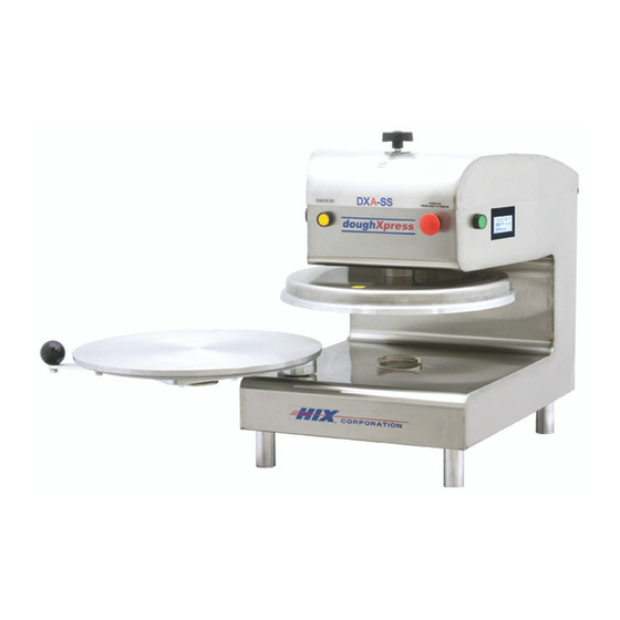 Hix dough Xpress DXA Owner's Manual