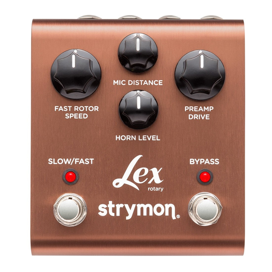 Strymon Lex-rotary User Manual