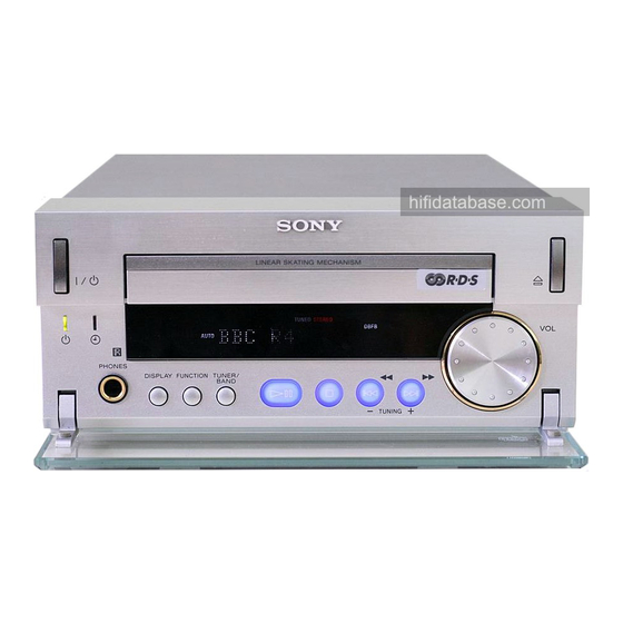 Sony HCD-SD1 Manuals