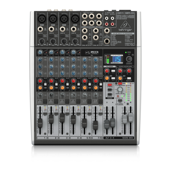 Behringer Xenyx 1204usb Operating/Safety Instructions Manual