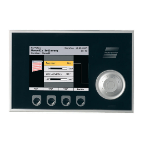 WAREMA climatronic Control panel 3 Series Manuals