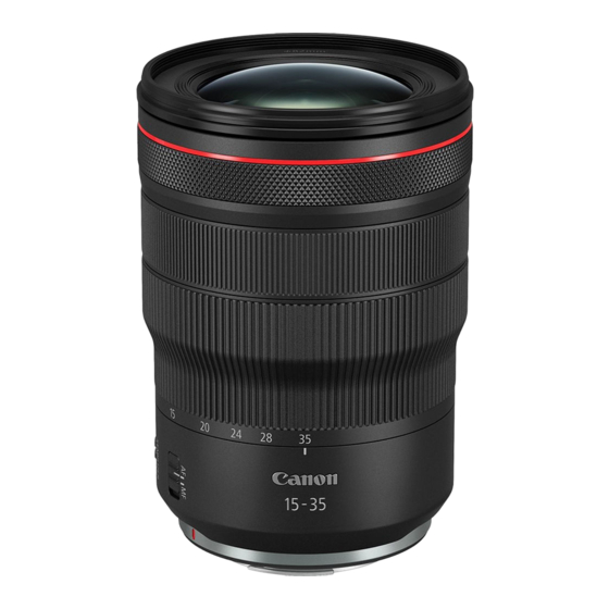 Canon RF15-35mm F2.8 L IS USM Manuals